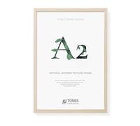 TONES FRAME DESIGN A2 Photo Frame, 42 x 59.4 cm, Wooden Picture Frame with Oak Veneer, Shatter-Resistant Plexiglass, Wall Frame for Portrait or Landscape, Posters, Prints, Artwork