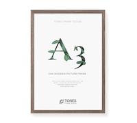 TONES FRAME DESIGN A3 Photo Frame, 29.7 x 41.9 cm, Wooden Picture Frame with Brown Oak Veneer and Shatter-Resistant Plexiglass, Wall Frame for Portrait or Landscape, Posters, Prints, Certificates