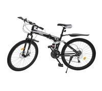 TONFEION 26 Inch Folding Bicycle, 26 Inch Mountain Bikes Adult 21 Speed Carbon Steel Lightweight Folding Bike, Heavy Duty Pedal Bike for Men and Women, Dual Disc-Brake, for Cities, Work Routes