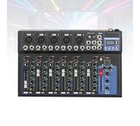 TONFEION 7 Channel Audio Mixer Dj Controller, Bluetooth Portable Sound Mixing Boards Console MP3 Jack 48V Phantom Power, Professional Stereo Mixer Sound Board with 10m Bluetooth Wireless Control