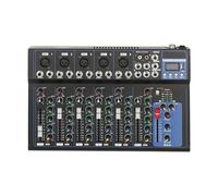 TONFEION Digital Audio Mixer with Bluetooth USB Connection Sound Mixing Desk DJ Controller 7 Channel Mixer Multiple Music Modes Live Mixer Console Function for KTV Bars Recording Studios