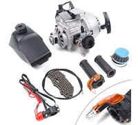 TONFEION Engine Motor Kit 49CC Engine Motor Kit 2-Stroke Mini Dirt Bike Motor Pull Start Engine Motor Kit with Fuel Tank Suitable for Modification