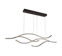 TONFON 120CM LED Chandelier Wave Shape Pendant Light Modern Lighting Creative Hanging Lamp for Kitchen Island Entryway Dining Room Study Room Living Room Bedroom Bar Ceiling Light Fixture(Dark,L)