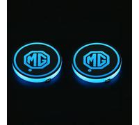 TONFON 2 Pcs Car Coasters for MG MG4 EV Hatchback 2022+, LED Glowing Coasters Ambient Light mat Cup Mat Accessories