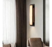 TONFON 20in Square Natural Marble Bathroom Vanity Wall Light