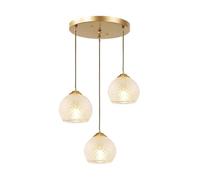TONFON 3-Light Vintage Globe Glass Hanging Light