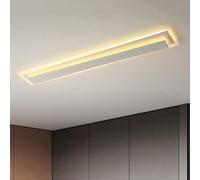 TONFON 32W/40W/48W LED Flat Panel Ceiling Lamp Dimmable Modern LED Ceiling Light Long Strip Semi Flush Mount for Living Room Bedroom Dining Room Kitchen Study Room Corridor Chandelier(120cm)