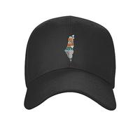 TONFON Baseball Cap Cool Palestinian Map Classic Pattern Baseball Cap Adjustable Unisex Palestine Keffiyeh Dad Hat Outdoor Snapback Caps Birthday Gift