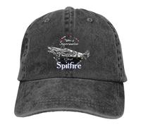 TONFON Baseball Cap Vintage English Fighter Aircraft Baseball Caps Hardtop Cap Spitfire Sun Shade Cowboy Hats for Men Trucker Dad Hat Birthday Halloween