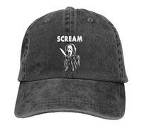 TONFON Baseball Cap Washed Men's Baseball Cap Ghostface Happy Trucker Snapback Cowboy Caps Dad Hat Scream Movie Golf Hats Birthday Halloween