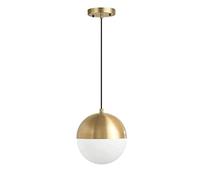 TONFON Gold Metal Chandelier Mid Century Industrial Pendant Light Adjustable Height Hanging Lamp for Kitchen Island Living Room Bedroom Bedside Dining Room Hallway Ceiling Light Fixture