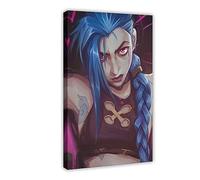 TONFON Jinx - Arcane Character League Of Legends Retro Cover Wall Art Deco Poster Canvas Poster Bedroom Decor Sports Landscape Office Room Decor Gift Frame-style 08x12inch(20x30cm)