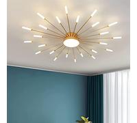 TONFON Linear Flush Mount Ceiling Lamp LED Gold Modern Ceiling Light Acrylic Ceiling Light Fixture Spiral Desgin Pendant Lamp for Living Room Bedroom Dining Room Kitchen Hallway(Gold,20+1 Lights)