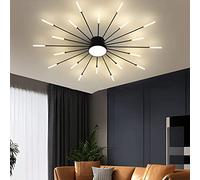TONFON Linear Flush Mount Ceiling Lamp LED Gold Modern Ceiling Light Acrylic Ceiling Light Fixture Spiral Desgin Pendant Lamp for Living Room Bedroom Dining Room Kitchen Hallway(Black,20+1 Lights)