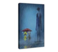TONFON Little Nightmares Game Cover Dormitory Bedroom Wall Art Deco Poster Canvas Poster Wall Art Decor Print Picture Paintings for Living Room Bedroom Decoration Frame-style 12x18inch(30x45cm)