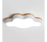 TONFON Macaron Cloud LED Ceiling Lamp Acrylic Lampshade Nordic Lighting Ceiling Light Creative Wooden Dimming Ceiling Light Fixture for Living Room Bedroom Dining Room Kitchen Study Room Corridor(Whit