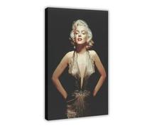 TONFON Marilyn Monroe Canvas Poster Bedroom Decor Sports Landscape Office Room Decor Gift Frame-style 08x12inch(20x30cm)
