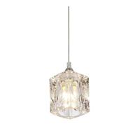 TONFON Minimalist Ice Cube Glass Chandelier Modern Droplight Pendant Light Restaurant Adjustable height Hanging Lamp for Kitchen Island Living Room Bedroom Bedside Dining Room Hallway