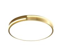TONFON Modern Copper Ceiling Light Golden LED Ceiling Lamp Nordic Creative Tri-Color Dimming Ceiling Light Fixture for Living Room Bedroom Dining Room Kitchen Study Room Corridor Chandelier(40cm)