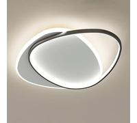 TONFON Modern Dimmable LED Ceiling Lamp Round Metal Ceiling Light Ring Simple Lighting Ceiling Light Fixture for Living Room Bedroom Dining Room Kitchen Study Room Corridor(Dark,50CM)