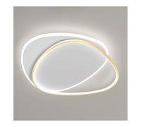 TONFON Modern Dimmable LED Ceiling Lamp Round Metal Ceiling Light Ring Simple Lighting Ceiling Light Fixture for Living Room Bedroom Dining Room Kitchen Study Room Corridor(Gold,50CM)