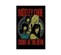 TONFON Motley Poster & Crue Shout At The Devil 1983 Wold Tour Wall Art Deco Poster Canvas Poster Bedroom Decor Sports Landscape Office Room Decor Gift Unframe-style 08x12inch(20x30cm)