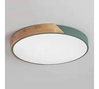 TONFON Nordic Macaron LED Ceiling Lamp Round Modern Acrylic Wood Lighting Ceiling Light Ultra-Thin Panel Creative Ceiling Light Fixture for Living Room Bedroom Dining Room Kitchen Study Room Corridor(