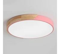 TONFON Nordic Macaron LED Ceiling Lamp Round Modern Acrylic Wood Lighting Ceiling Light Ultra-Thin Panel Creative Ceiling Light Fixture for Living Room Bedroom Dining Room Kitchen Study Room Corridor(