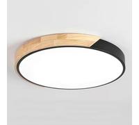 TONFON Nordic Macaron LED Ceiling Lamp Round Modern Acrylic Wood Lighting Ceiling Light Ultra-Thin Panel Creative Ceiling Light Fixture for Living Room Bedroom Dining Room Kitchen Study Room Corridor(