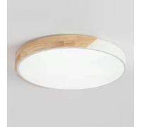 TONFON Nordic Macaron LED Ceiling Lamp Round Modern Acrylic Wood Lighting Ceiling Light Ultra-Thin Panel Creative Ceiling Light Fixture for Living Room Bedroom Dining Room Kitchen Study Room Corridor(