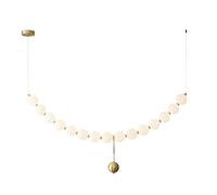 TONFON Nordic Milk White Globe Acrylic Shade Chandelier