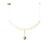 TONFON Nordic Milk White Globe Acrylic Shade Chandelier
