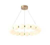 TONFON Nordic Ring LED White Globe Acrylic Shade Chandelier