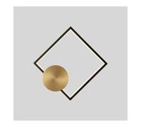 TONFON Rectangular Frame Wall Light Square Brass Wall Sconce with Acrylic Shade, Modern LED Wall Lantern for Bedroom Bedside Living Room Study Room Corridor Entryway Restaurant