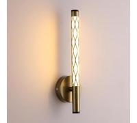 TONFON Strip Wall Light Bedside Modern Minimalist Led Wall Sconce Gold Creative Indoor Long Tube Wall Lantern for Bedroom Living Room Study Room Dining Room Hallway Stairs Hall Restaurant Wall Mounted