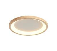 TONFON Tri-Color Dimming LED Ceiling Lamp Simple Elegant Round Ceiling Light Wooden Lighting Ceiling Light Fixture for Living Room Bedroom Dining Room Kitchen Study Room Corridor(50cm)