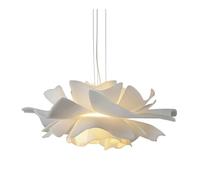 TONFON White Acrylic Chandelier Creative Flower Pendant Light 1-Light Minimalist Single Head Hotel Restaurant Hanging Lamp for Kitchen Island Entryway Dining Room Study Room Living Room Bedroom Bar