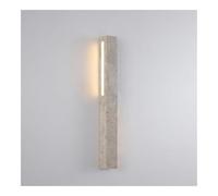 TONFON Yellow Travertine Wall Sconce Linear Long Strip Wall Lamp with Acrylic Shade Modern LED Minimalist Wall Mounted Lamp for Bedroom Bedside Living Room Study Room Corridor Entryway Restaurant