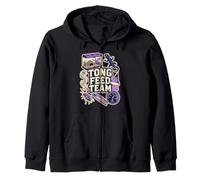 Tong Feed Team Reptile Gecko Lizard Pet Owner Zip Hoodie