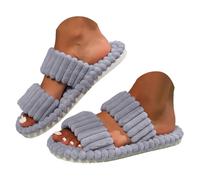 Tong Men's Slippers for Women Memory Foam Open Toe Comfortable Slip On Home with Strap Flip Flops Women Summer Beach Lightweight Breathable Fashion, grey, 6 UK