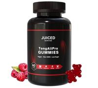 TongAliGummies - 60 Gummies Raspberry Flavour - with Added Tribulus Terrestris - 200:1 TongAliRoot High Strength Plant Extract - Gummies for Energy and Vitality