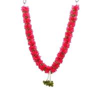 TONGARI Handmade Artificial Garland Mala for God Photo Frame Decoration Multicolor (Red 20 inch)