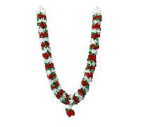 TONGARI Handmade Washable Artificial Garland Mala for God Photo Frame Decoration (Red 20 inch)