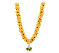 TONGARI Handmade Washable Artificial Garland Mala for God Photo Frame Decoration (Yellow 20 inch)