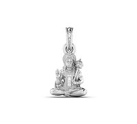 Tongari Sterling Silver (92.5% purity) God Hanuman (Big Size) Pendant for Men Pure Silver Lord Bajrang Bali Locket for Good Healths & Wealths.