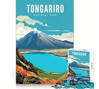 Tongariro National Park Jigsaw Puzzle 1000 Piece for Teenagers Brain Stimulation Happy Idle Time Premium Cut (50x75cm)