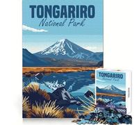 Tongariro National Park Jigsaw Puzzles for Adults1000 Pieces Boost Memory Soothing Fun Premium Cut Thoughtful Gift (38x26cm)