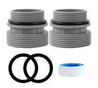TonGass (2-Pack) 40mm to 1 1/2" Filter Hose Conversion Kit Above Ground Pool Adapter Connects 40mm Hoses to Standard 1 1/4" or 1 1/2" Filter Ports