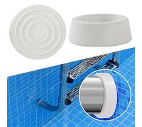 TonGass (2-Pack) Outside Pool Ladder Bumpers for Inground Pool - Pool Ladder Rubber End Caps Fit 1.9" Standard Swimming Pool Ladder Tubing - White