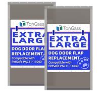 TonGass (2-Pack) PAC11-11040 Extra Large Dog Door Flap Replacement Compatible with PetSafe Freedom Dog Door 13 6/8" x 24" with Magnetic Closure Weather-Proof & Warp-Resistant Pet Door Replacement Flap